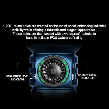 OLIGHT Seeker 4 Pro Rechargeable Flashlights, 4600 Lumens High Powerful Bright Light with USB C Holster, Waterproof IPX8 for Emergencies, Camping, Searching (Midnight Blue Cool White) - Image 7