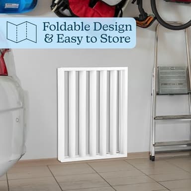 Pet Gate - 3-Panel Indoor Foldable Dog Fence for Stairs, Hallways or Doorways - 54x24-Inch Retractable Wood Freestanding Dog Gates by PETMAKER (White) - Image 5