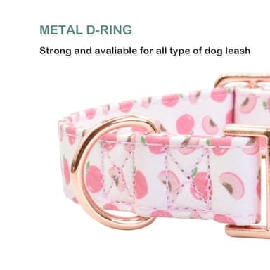 Cotton Dog Collar Metal Buckle Daisy Summer, Cute Adjustable Dog Collar Soft for Small Medium Large Boys Girls Dogs Durable - Image 4