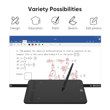 XPPen Updated Deco 01 V3 Drawing Tablet, 16384 Pressure Sensitivity, 8 Custom Shortcuts, 220 Report Rate for OSU Drawing Pad, Remote Teaching & Animation, Compatible with Android, Windows, macOS - Image 8