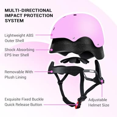 Kids Helmet for 2-3-5-8-14 Ages Girls and Boys, Ventilation and Toddler Helmet for Multi-Sport Bicycle Scooter Inline Roller Skate and Skateboarding - Image 4