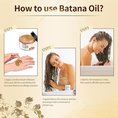 Batana Oil for Hair Growth, 100% Pure & Organic, Cold Pressed Traditional Palm Nut, Unrefined Hair Growth Oil Prevents Hair Loss - Image 6