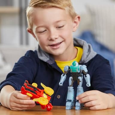 Transformers EarthSpark Cyber-Combiner Terran Twitch and Robby Malto Robot Action Figures, Interactive Toys for Boys and Girls Ages 6 and Up - Image 10