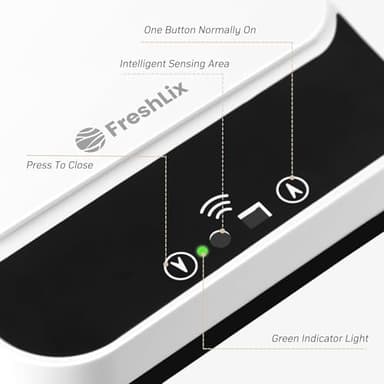 FRESHLIX Bathroom Garbage Can with Lid, 2.6 Gallon Diaper Trash Can, Automatic Trash Cans Touchless, Slim Waterproof Smart Commercial Trash Can for Bedroom, Bathroom, Office, Living Room, Toilet, RV - Image 4