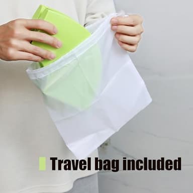 Funbliss Folding Travel Toilet Seat for Toddlers Portable Secure Potty Training Seat, Non Slip Suction Cups, Pinch Free Design,Green - Image 3