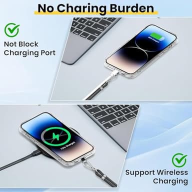 SS Cell Phone Lanyard, 2 Pack Adjustable Phone Lanyard Crossbody Neck Strap & 2 Phone Wrist Strap with 2 Phone Tether Patches for Most Smartphones, Black Grey - Image 3