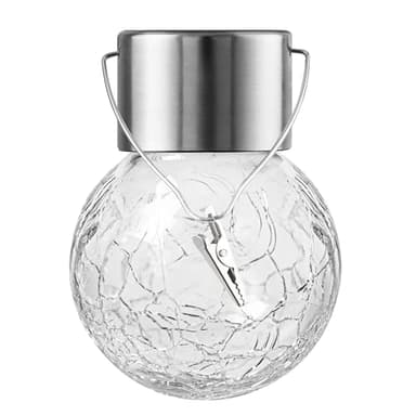 Solar Outdoor Lights Decorative 12 Pack, Hanging Solar Garden Lights Waterproof, Solar Powered Globe Lantern Cracked Glass Ball Lights for Yard Patio Fence Tree Umbrella Holiday Decoration,Warm White - Image 8