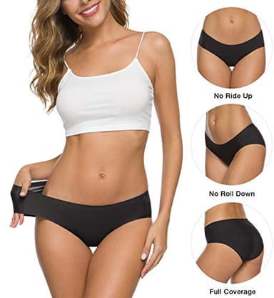 Altheanray Women’s Seamless Underwear No Show Panties Soft Stretch Bikini Underwears 6 Pack(3081M-color11) - Image 2