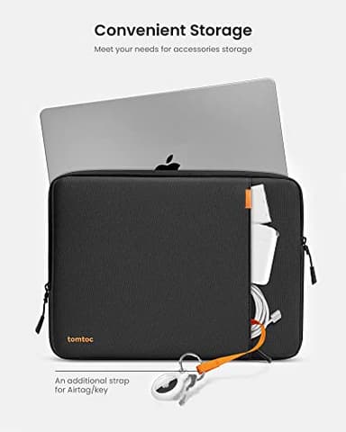 tomtoc 360 Protective Laptop Sleeve Set for 14-inch MacBook Pro M5/M4/M3/M2/M1 Pro/Max A3434 A3112 A3401 A3185 A2992 A2918 2025-2021, Water-Resistant MacBook Case Bag with Organized Accessory Pouch - Image 6