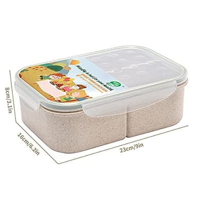 MISS BIG® Bento Box,Bento Box Adult,Lunch Box,Leak Proof Lunch Containers,No BPAs and No Chemical Dyes Bento Lunch Box,Dishwasher and Microwave Safe Lunch Containers for Adults(1900ml White) - Image 3