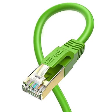 Cat8 Ethernet Cable 1FT, Indoor&Outdoor, Heavy Duty High Speed 26AWG Cat8 Network LAN Cable 2000Mhz, 40Gbps with Gold Plated RJ45 Connector, Weatherproof S/FTP UV Resistant for Router,Modem,PC Green - Image 8