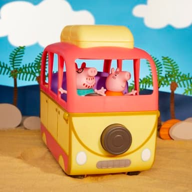 Peppa Pig Peppa Visits Australia Campervan Vehicle Preschool Toy with Rolling Wheels; Includes 8 Figures, 4 Accessories, for Ages 3 and Up (Amazon Exclusive) - Image 5