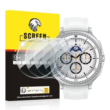 SPGUARD 4 Pack for Samsung Galaxy Watch 8 Screen Protector Classic 46mm Tempered Glass Clear Film Anti Scratch Bubble Free Compatible with Galaxy Watch8 Classic 46mm(NOT for Others Models)