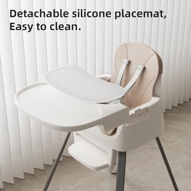 Portable Baby Highchair for Months Infants and Toddlers with 5 Point Harness Convertible Comfortable Seat for Cozy Eating Table Sit Up High Chair and Seats for Sitting Up Back Booster Feeding Chairs - Image 3