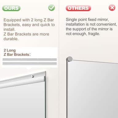 Hasipu Home Gym Mirror 79" L x 36" W - 2PCS Large Full Body Mirror for Yoga, Wall-Mounted Mirrors for Fitness, Garage, Dance Studio, 0.16in Tempered Glass Frameless - Image 4