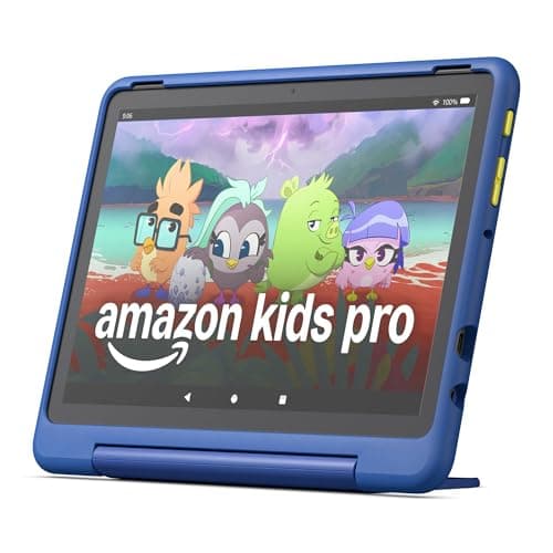 Amazon Fire HD 10 Kids Pro tablet (newest model) ages 6-12. Bright 10.1" HD screen, includes ad-free content, robust parental controls, 13-hr battery and slim case for older kids, 32 GB, Nebula - Image 1