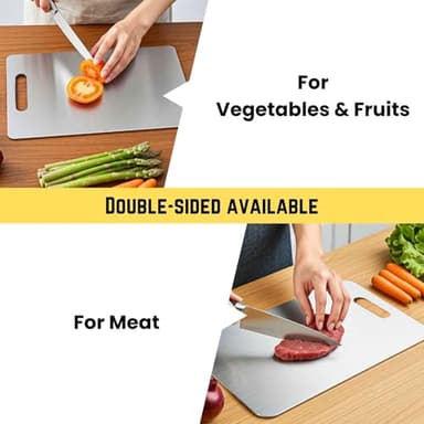 Titanium Cutting Board, 100% Pure Titanium Cutting Boards for Kitchen – Non Stick, Food-Grade, Hygiene & Durability Chopping Mat, Double Sided Chopping Board, Dishwasher Safe (15 x 11 Inch) - Image 2