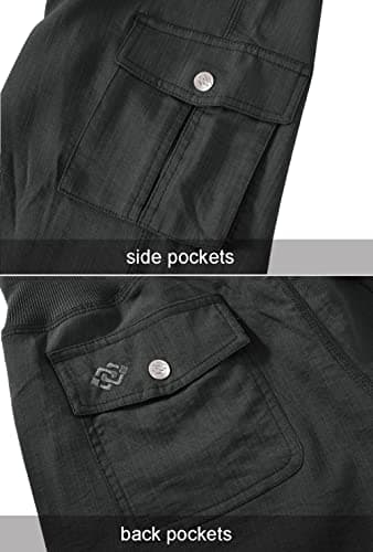 MoFiz Womens Capris with Pockets Loose Fit Casual Capri Pants Dressy Lightweight Ladies Baggy Cargo Pants for Hiking Dark Grey 4XL - Image 7