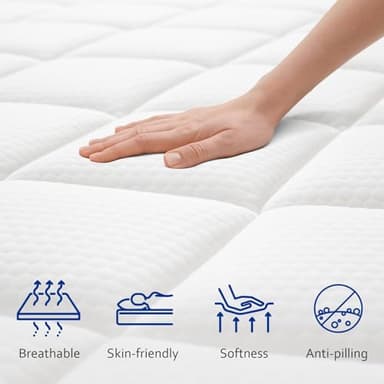 Mubulily Full Mattress,10 Inch Full Size Hybrid Memory Foam and Individual Pocket Spring,Motion Isolation,Medium Firm Mattress,Pressure Relief - Image 4