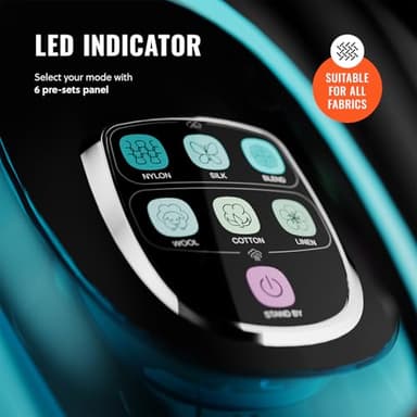 PurSteam SteamTech Elite 1750W Steam Iron, Digital Temp Control & LED Display, Ceramic Soleplate, Adjustable Steam, Self-Clean, Anti-Calc, Anti-Drip, Auto Shut-Off - Image 4