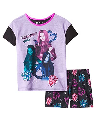 Disney Girls' Descendants 2-Piece Loose-Fit Pajamas Set, WICKEDLY COOL 2, 8 - Image 1