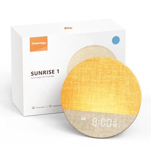 Dreamegg Sunrise 1 - Sunrise Alarm Clock, Sound Machine for Sleep, Customizable Sleep Routines, Dimmable Night Light, 29 Soothing Sounds, White Noise Machine, Wake Up Light for Bedrooms(Blue) - Image 1