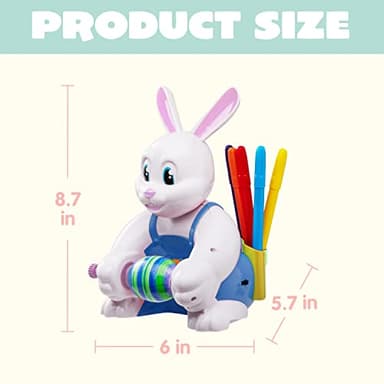 JOYIN Motorized Easter Egg Decorator Kit, Easter Busy Bunny Egg Spinner Whirler Decorating Machine with 10 Non-Toxic Markers for Kids Craft Activities - Image 6