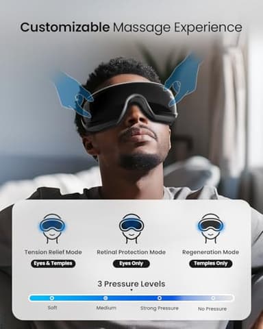 RENPHO Eyeris 3 Eye Massager with Heat and Cooling for Migraines, Voice Control Eye Mask, Eye Care Device with DIY Massage Setting, Birthday Gifts for Women/Men, Reduce Dry Eyes - Image 5