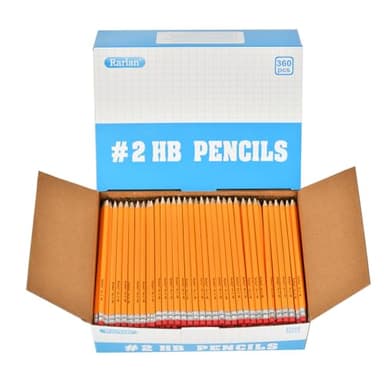 Rarlan Wood-Cased #2 HB Pencils, Pre-sharpened, 360 Count Bulk Pack - Image 1
