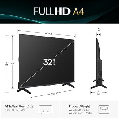 Hisense 32-Inch Class A4 Series FHD 1080p Smart Fire TV (32A4NF, 2025 Model) - DTS Virtual: X, Slim Bezel Design, Alexa Built in - Image 2