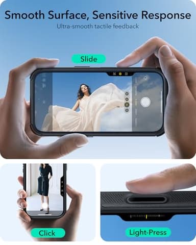 ESR for iPhone 16 Case with Stash Stand, Camera Control, 23FT Military-Grade Shock-Absorbing Drop Protection, Compatible with MagSafe Accessories, Magnetic Cyber Series, Black - Image 5