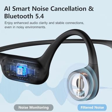 Dnniakm Swimming Headphones,Bone Conduction Headphones Bluetooth 5.4,IPX8 Waterproof,32G Memory Sports Headphone,Underwater Headphone with MP3-Player for Swim,Open Earphones for Swimming (Black X20) - Image 8