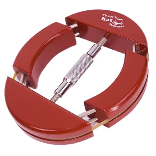 Tang's 4-Way Hat Stretcher - Adjustable Red Hat Jack for Men, Fits Sizes 7 1/2'' to 9 1/2'', Ideal for Fitted Baseball Caps & Cowboy Hats