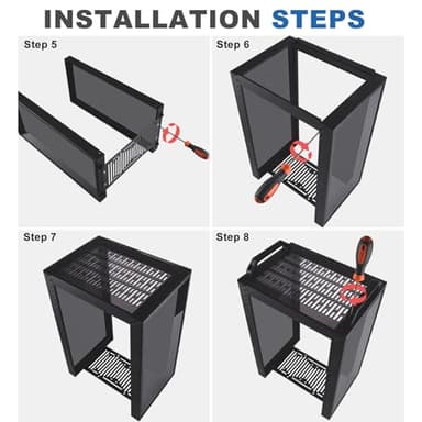 GeeekPi 8U Server Cabinet, 10 inch Server Rack for Network, Servers, Audio, and Video Equipment, DeskPi RackMate T1 Rackmount, 7.87 inch Depth - Image 8
