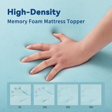 Czpalo 3 Inch Gel Memory Foam Mattress Topper King, Cooling Mattress Topper with Removable & Washable Cover, CertiPUR-US Certified - Image 3
