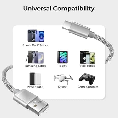 Basesailor for iPhone 17 Air 16 Car Charging Cable 3.3FT 2Pack,USB C Charger Cord for New iPhone 16e 15 Pro Max Plus,Samsung Galaxy S25 S24 S23 FE Plus Ultra,A13 A14 A42 A55 A54 A53,Google Pixel 9 XL - Image 7