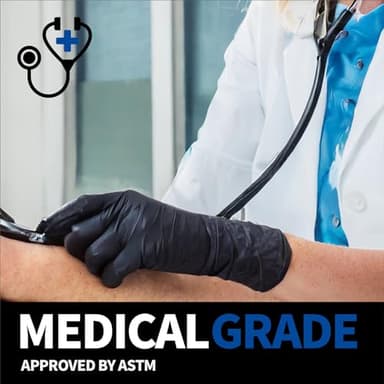 Supmedic Disposable Nitrile Gloves, Chemical Resistant, Powder-Free, Latex-Free, Food Safe, Medical Exam Gloves, Black, X-Large, 100 Pcs - Image 9