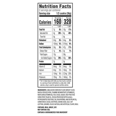 CHIPS AHOY! Big Chewy Chocolate Chip Cookies, Chocolatey Brownie, 14 Snack Packs (1 Cookie Per Pack) - Image 2