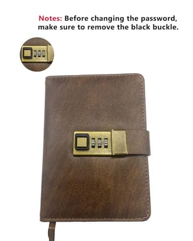 WEMATE Journal with Lock, Diary with Lock, Password Notebook, Pen & Gift Box - Perfect for Men and Women - 4.3X 6.18in Black Keep Your Secrets Safe - Image 7