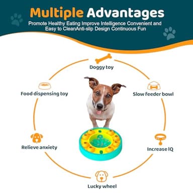 jovani Dog Slow Feeder Interactive Puzzle Slow Bowl for Small/Medium/Larger Dogs Puppy Maze Treat Dispenser Aggressive Chewers Beed Interactive Indoor Food Feeding Pet Supplies Birthday Fun Gift - Image 6