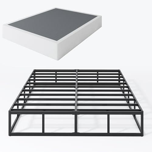SHLAND Box Springs King 9 Inch High Profile King Size Box Spring Strong Metal Frame Mattress Foundation with Fabric Cover, Box Spring King Size Bed, Easy Assembly - Image 1