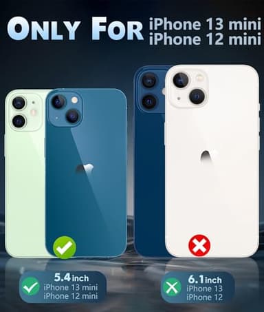 FNTCASE for iPhone 13 Mini Case: iPhone 12 Mini Magnetic Slim Clear Case | Military Grade Protective & Shockproof Drop Protection Anti-Yellowing Transparent Thin Cell Phone Cover (F-Pink) - Image 2
