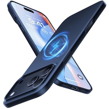 TORRAS Magnetic Slim-Fit for iPhone 17 PRO MAX Case, Ultra-Thin 17 ProMax Phone Case Compatible with MagSafe, Light Anti-Scratch Matte Hard PC Bayer 6.9 inch OriginFit, Deep Blue - Image 1