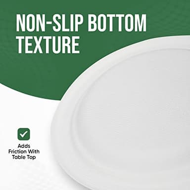 TaidMiao Dessert Plates, 100 Pack Small Paper Plates, Paper Plates 6 Inch – 100% Compostable Plates, Water & Oil Proof Disposable Plates, Microwavable Perfect Paper Plate For Party - White - Image 8