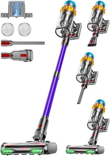 Cordless Vacuum Cleaner, 600W 50KPA 70Min Powerful Vacuum Cleaners for Home, Self-Standing Stick Vacuum Cordless Rechargeable/ Anti-Tangle/OLED Screen/1.8L Cup for Home Pet Hair/Carpet/Hardwood Floor - Image 1