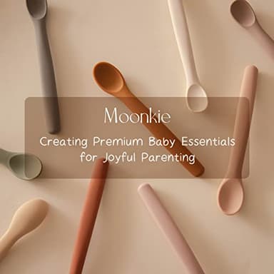 Moonkie Silicone Baby Spoons Set of 4, Two Sizes Feeding Spoon for First Stage 4+ Months, Baby Utensils with Case, Toddler Led Weaning Spoons, Bendable, Chewproof & Boil-proof - Image 8