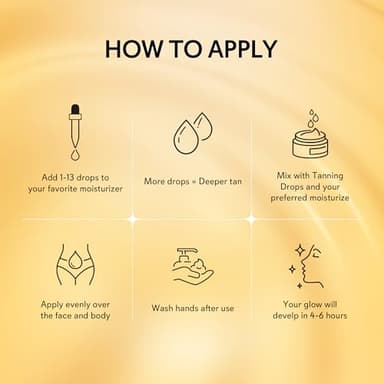 Glossiva Self Tanning Drops - Sunless Tan for a Sun-Kissed Bronze - Beauty Skin Self Tanner - Gradual Glow for Face and Body - Long-Lasting for a Week, 1.01 Fl Oz - Image 5