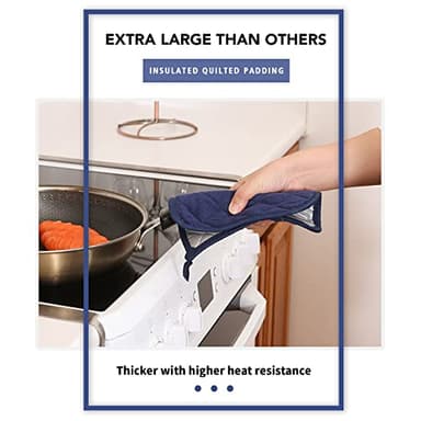 Pot Holders Clearance for Kitchen Heat Resistant Potholder, Hot Pads, Trivet for Cooking and Baking (5, Dark Blue) - Image 4