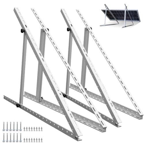 ECO-WORTHY 2 Sets 45inch Adjustable Solar Panel Tilt Mount Brackets with Foldable Tilt Legs, Ieal for 2-4pcs 100 200 300 400 Watt Solar Panel for Roof, RV, Boat, and Off-Grid - Image 1