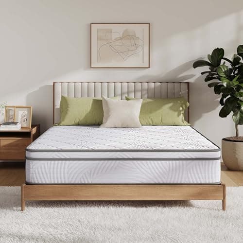 Novilla 10 inch Twin Mattress, Hybrid Mattress Twin Size with Comfortable Foam & Individually Pocket Spring, Mattresses in a Box for Back Pain Relief & Support, Certipur-Us Certified - Image 1